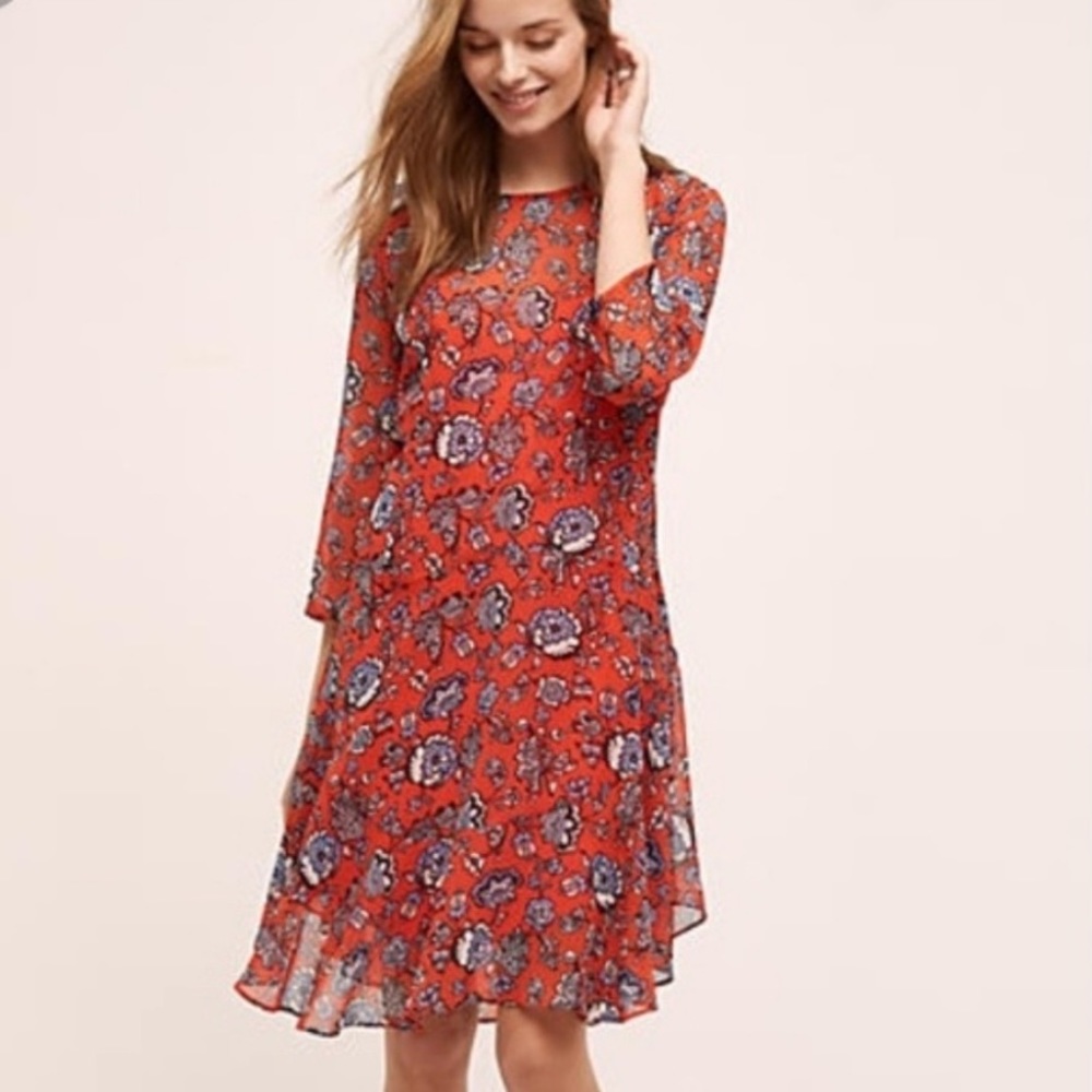 - Anthropologie Donna Morgan Floral Dress size 4